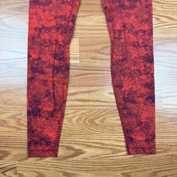 Lululemon Align Pant 28" *Lunar New Year Intricate Oasis Love Red Gold Logo Sz 6 - Picture 4 of 9
